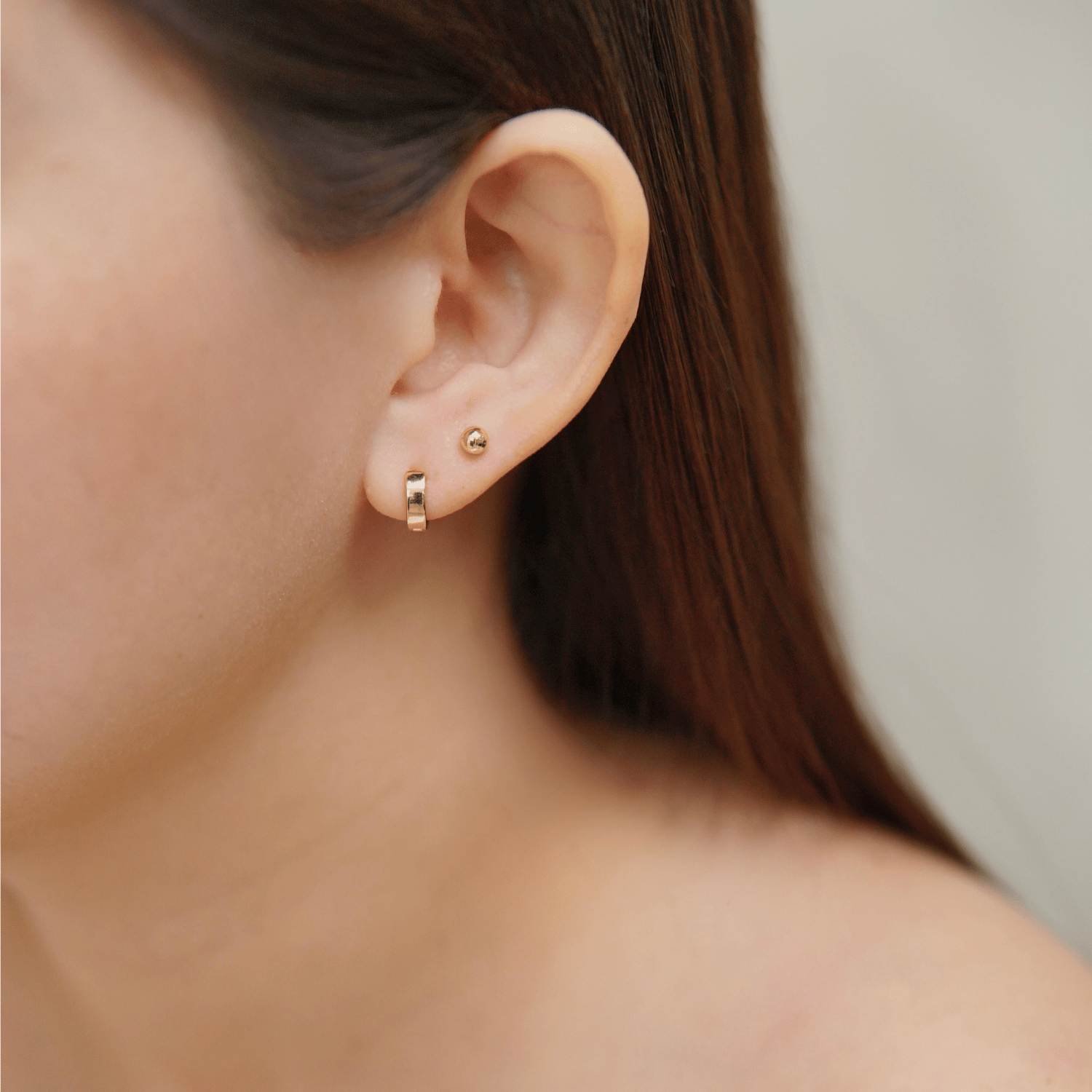 Hope Hoop Earrings in Gold