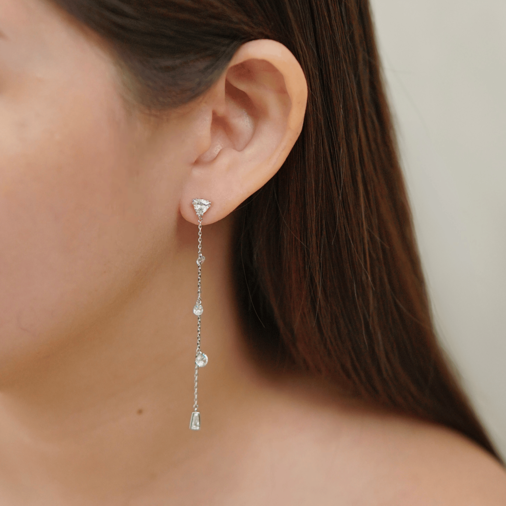 Berenice, Brooke, Brianna  Earrings in Rhodium