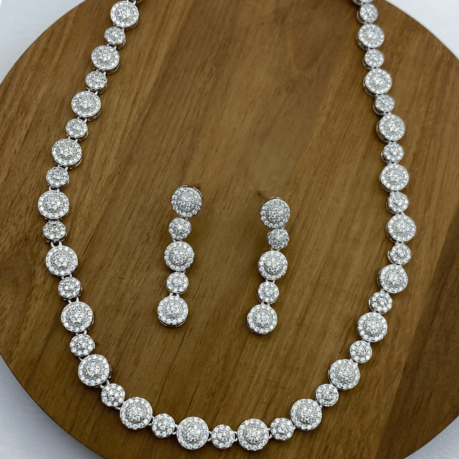 Emelie Set in Rhodium