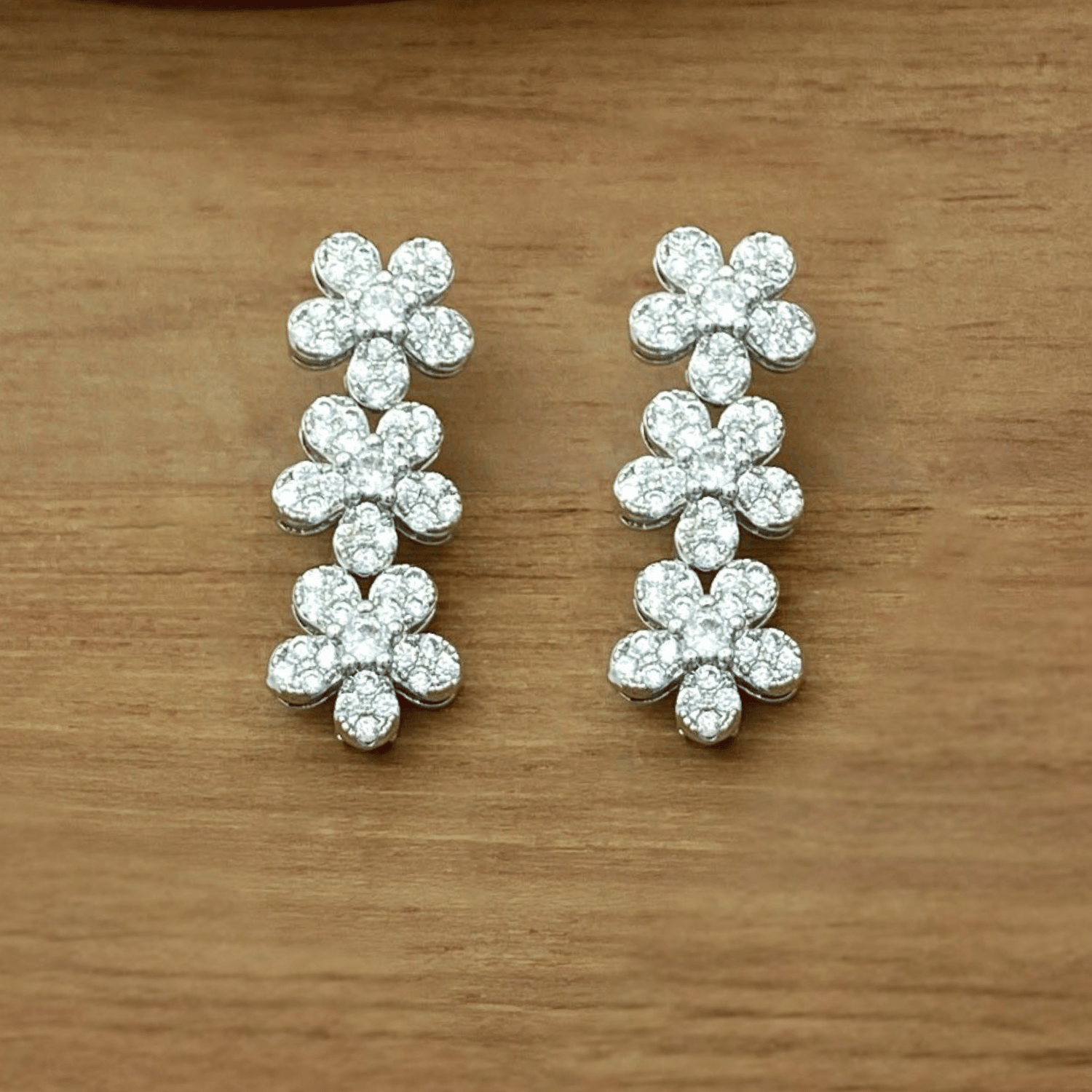 Evaleen Set in Rhodium
