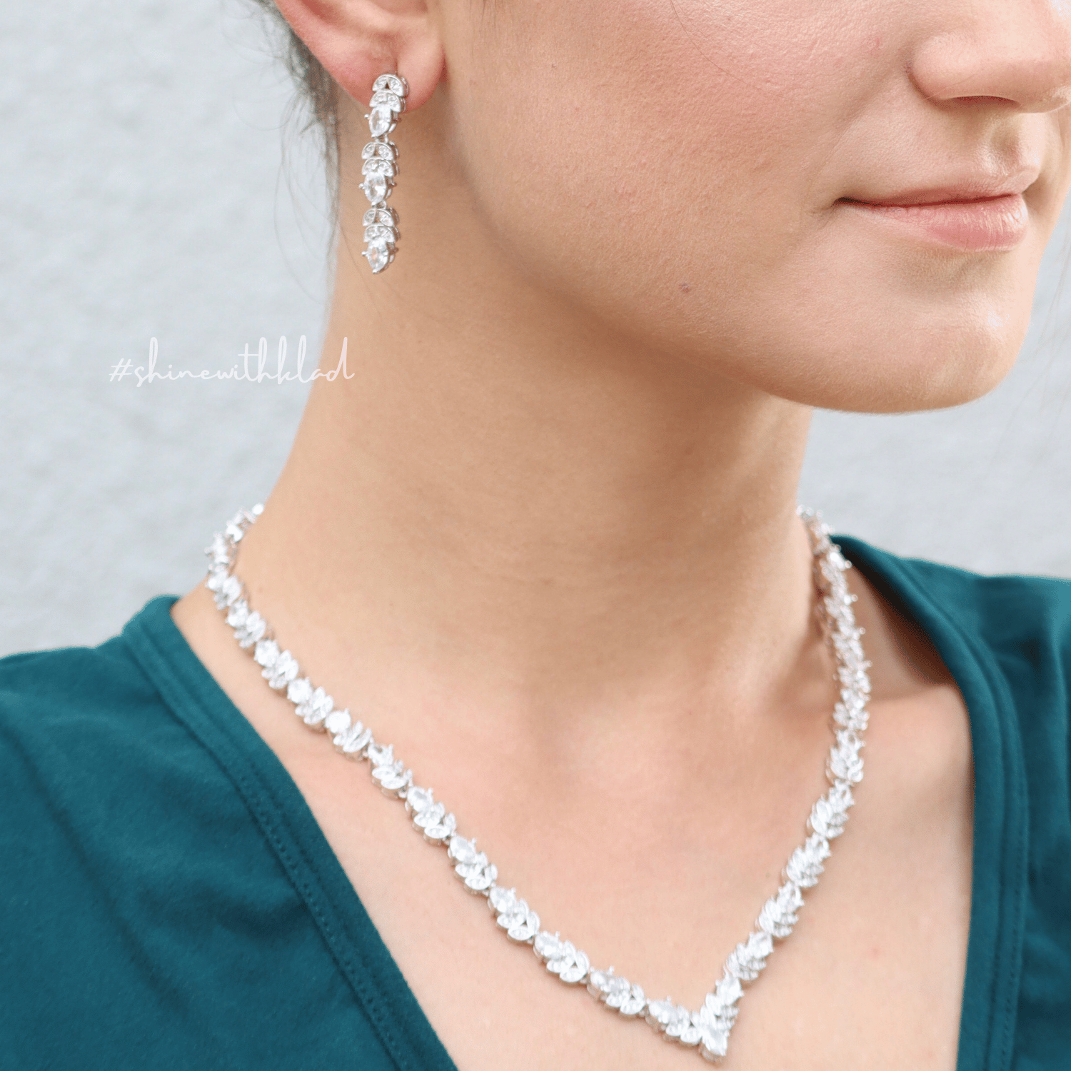 Evie Set in Rhodium