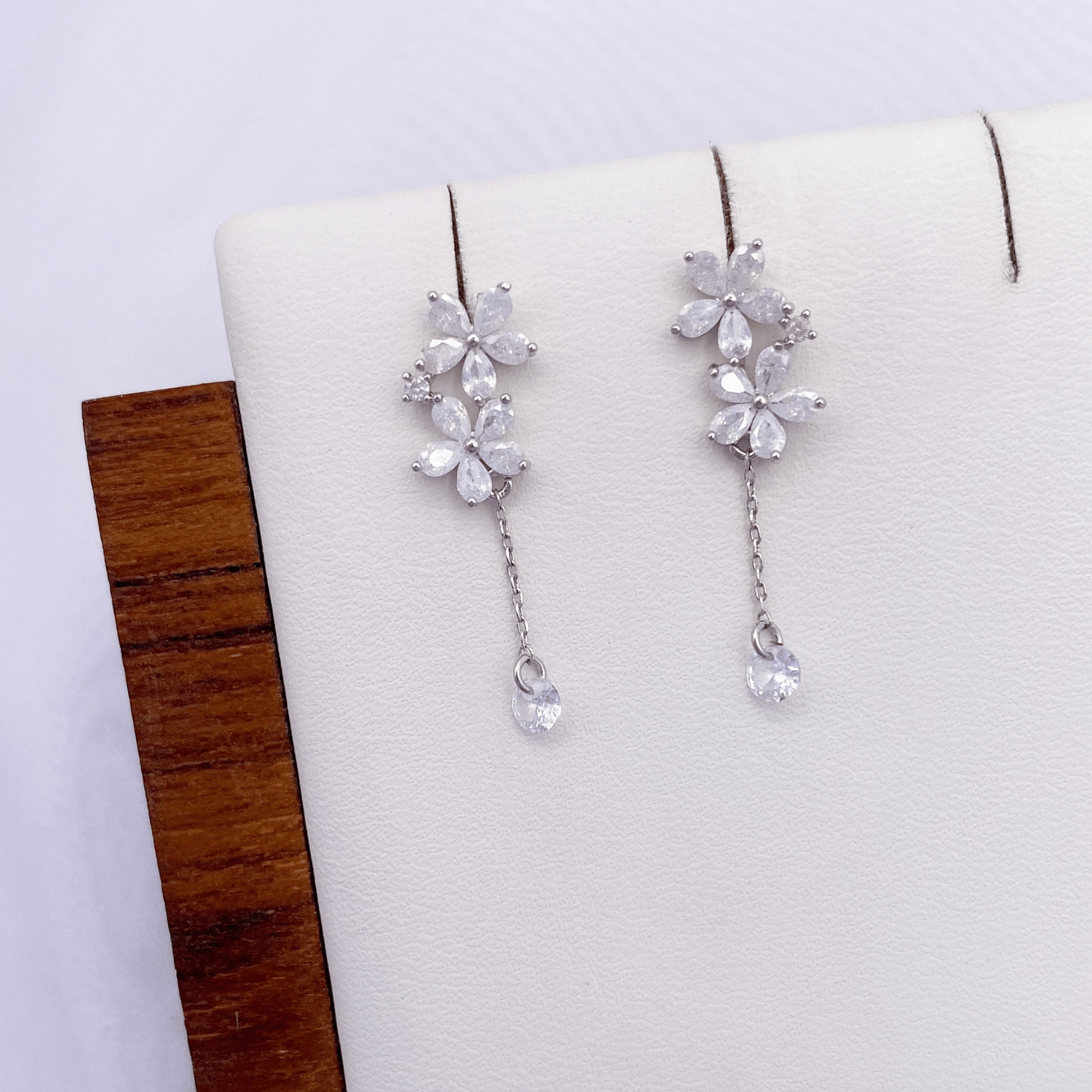 Jemina Earrings in Rhodium