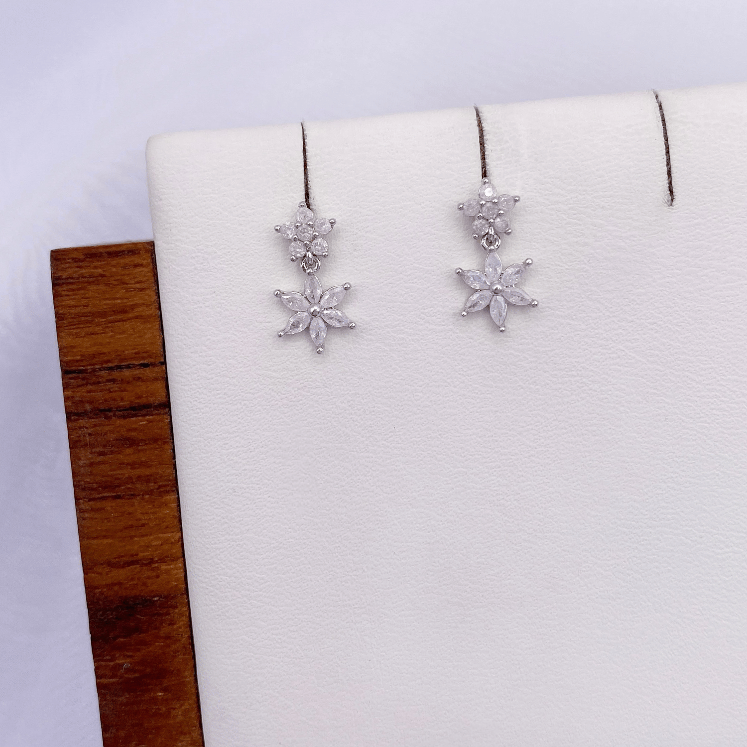 Jerae Earrings in Rhodium