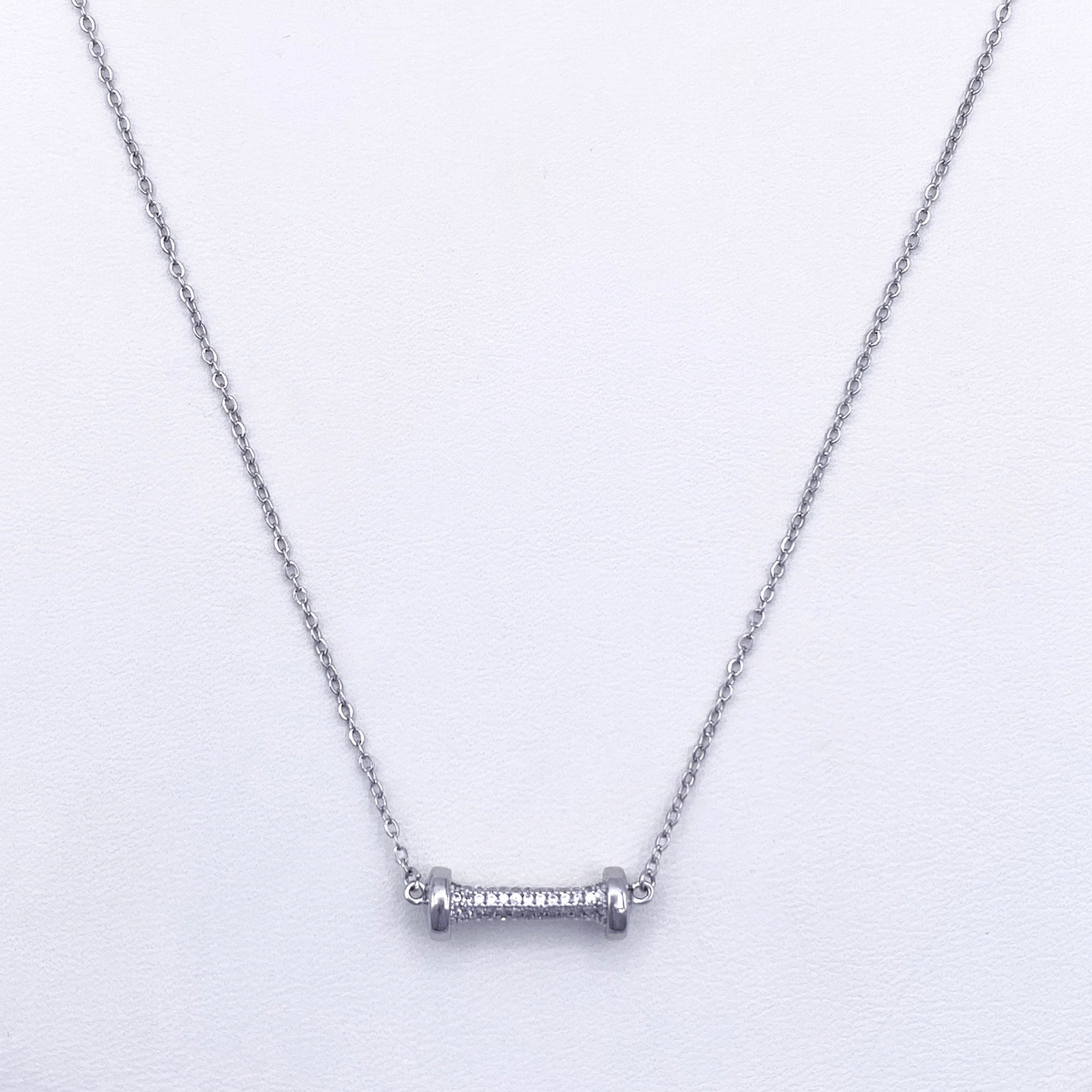 Kaie Necklace in Rhodium