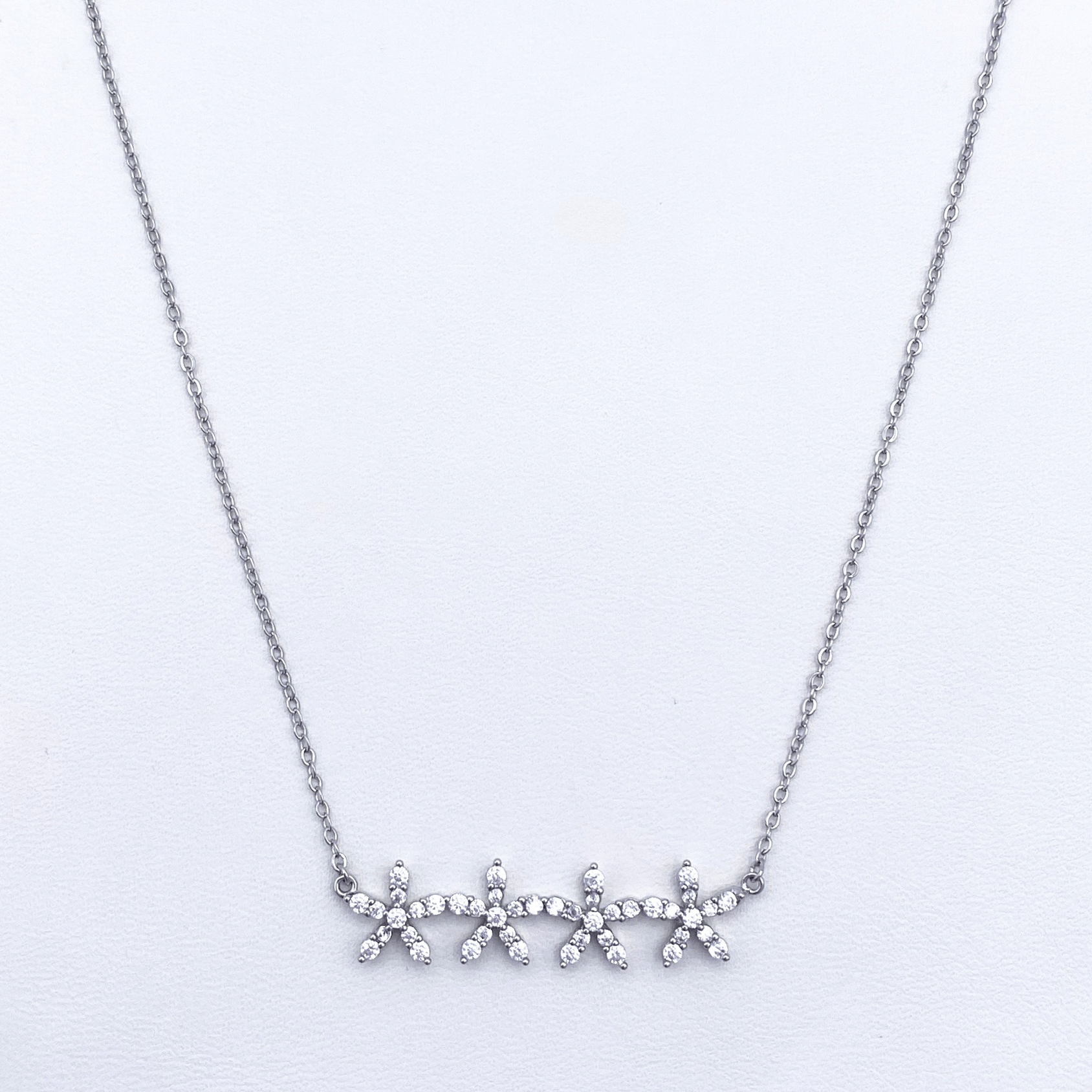 Kaira Necklace in Rhodium