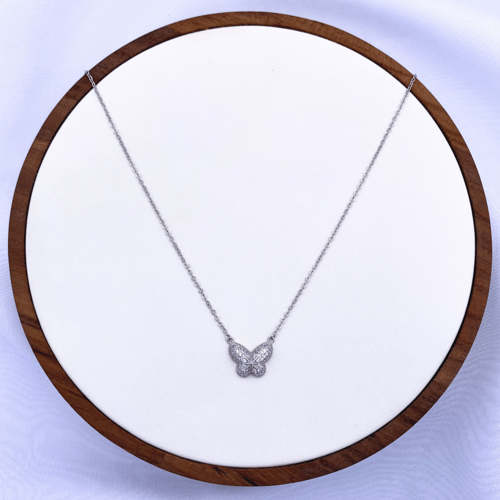 Kiara Necklace in Rhodium