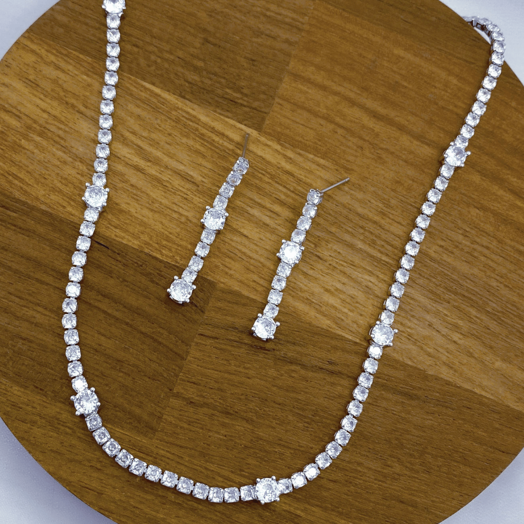 Lilly Set in Rhodium