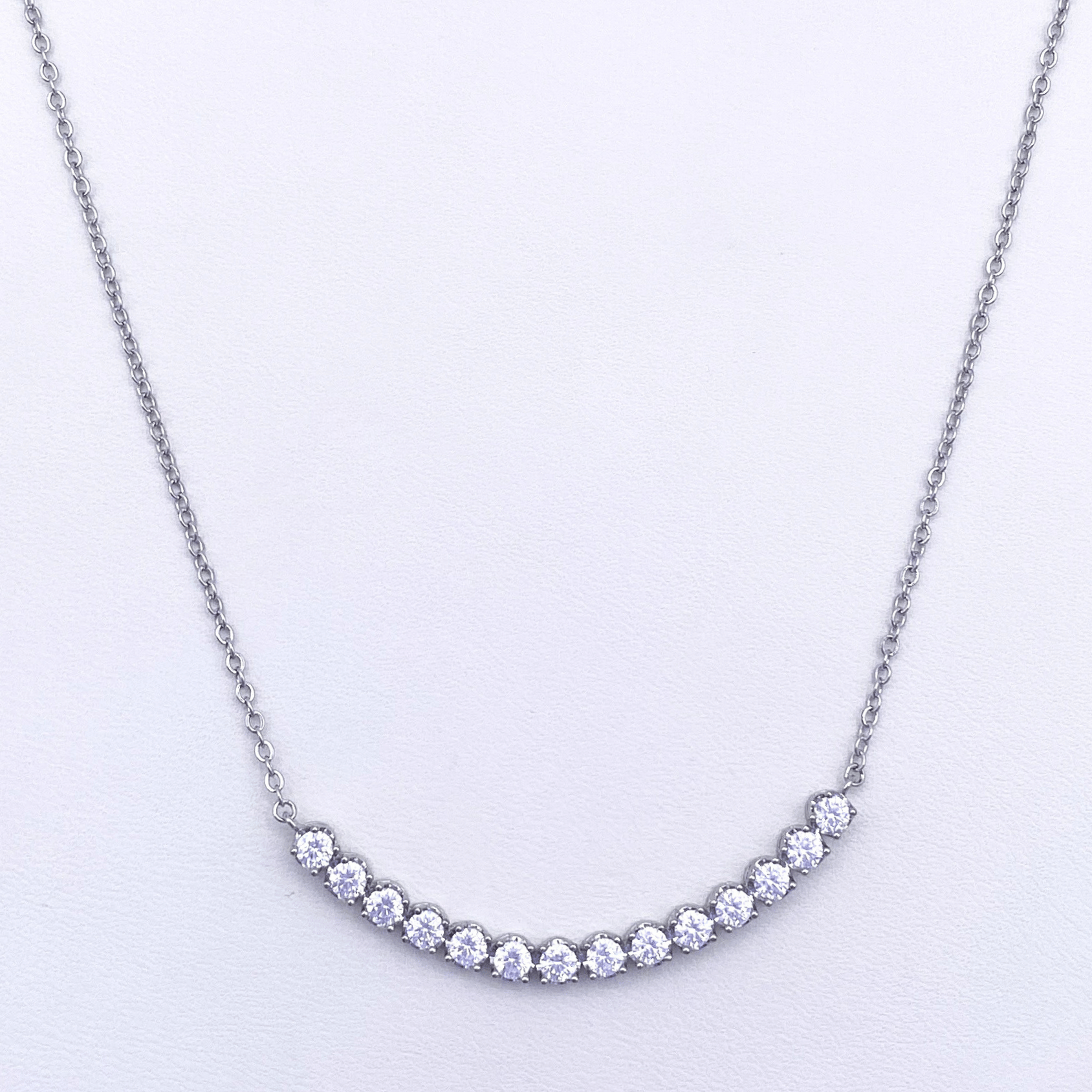 Kezia Necklace in Rhodium