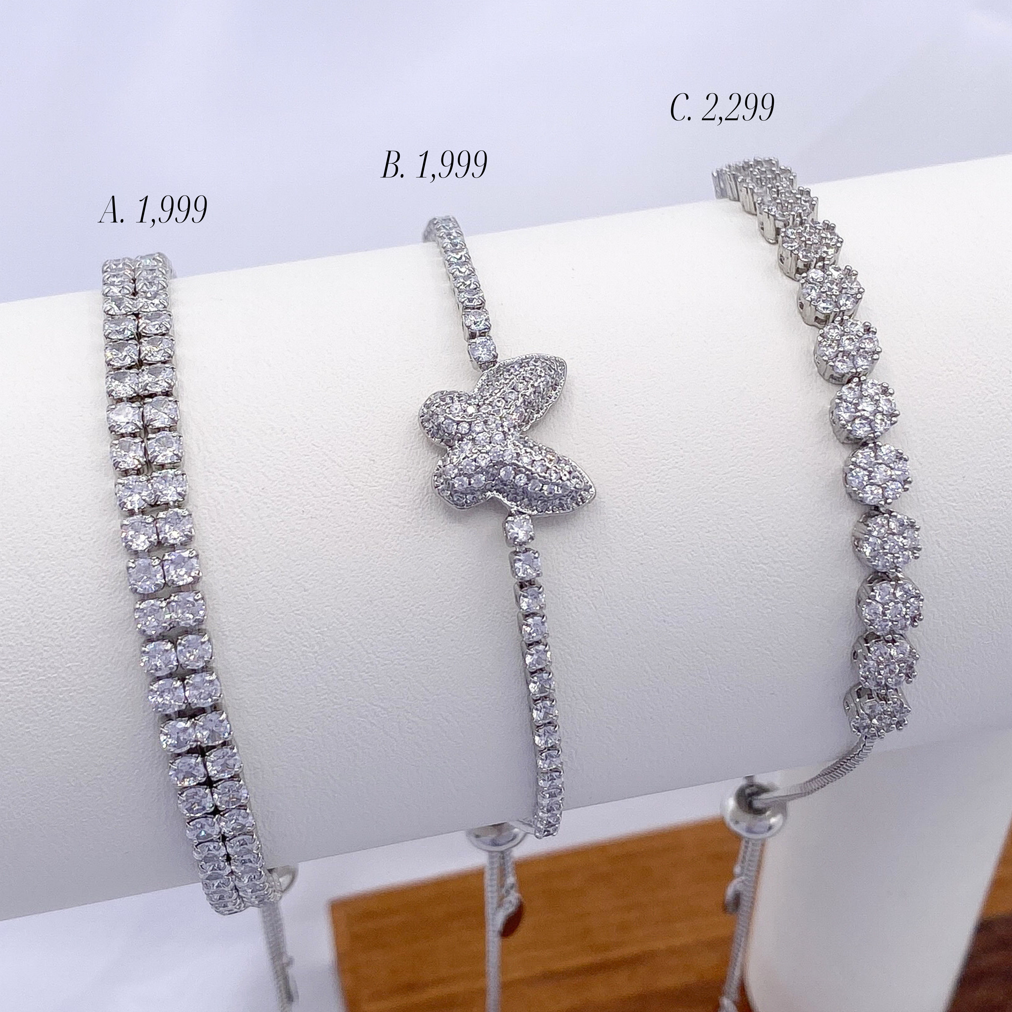 Skye Adjustable Bracelet in Rhodium