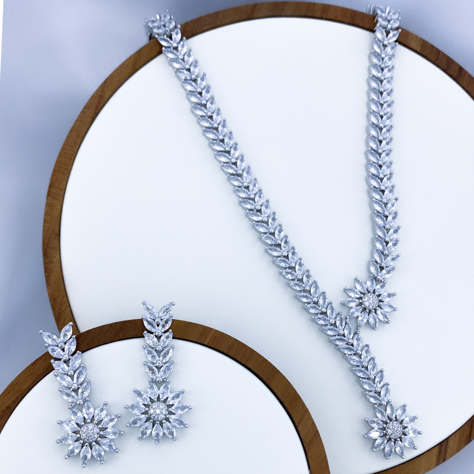 Noelene Set in Rhodium