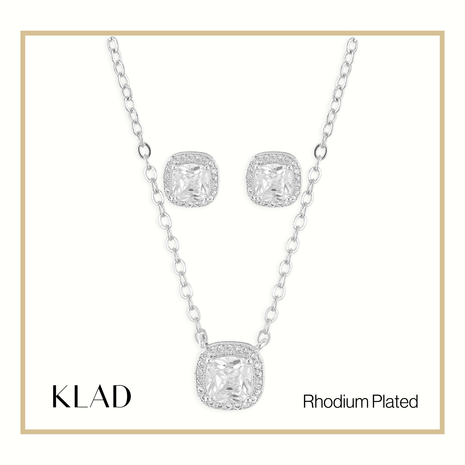 Shielle Jewelry Set in Rhodium