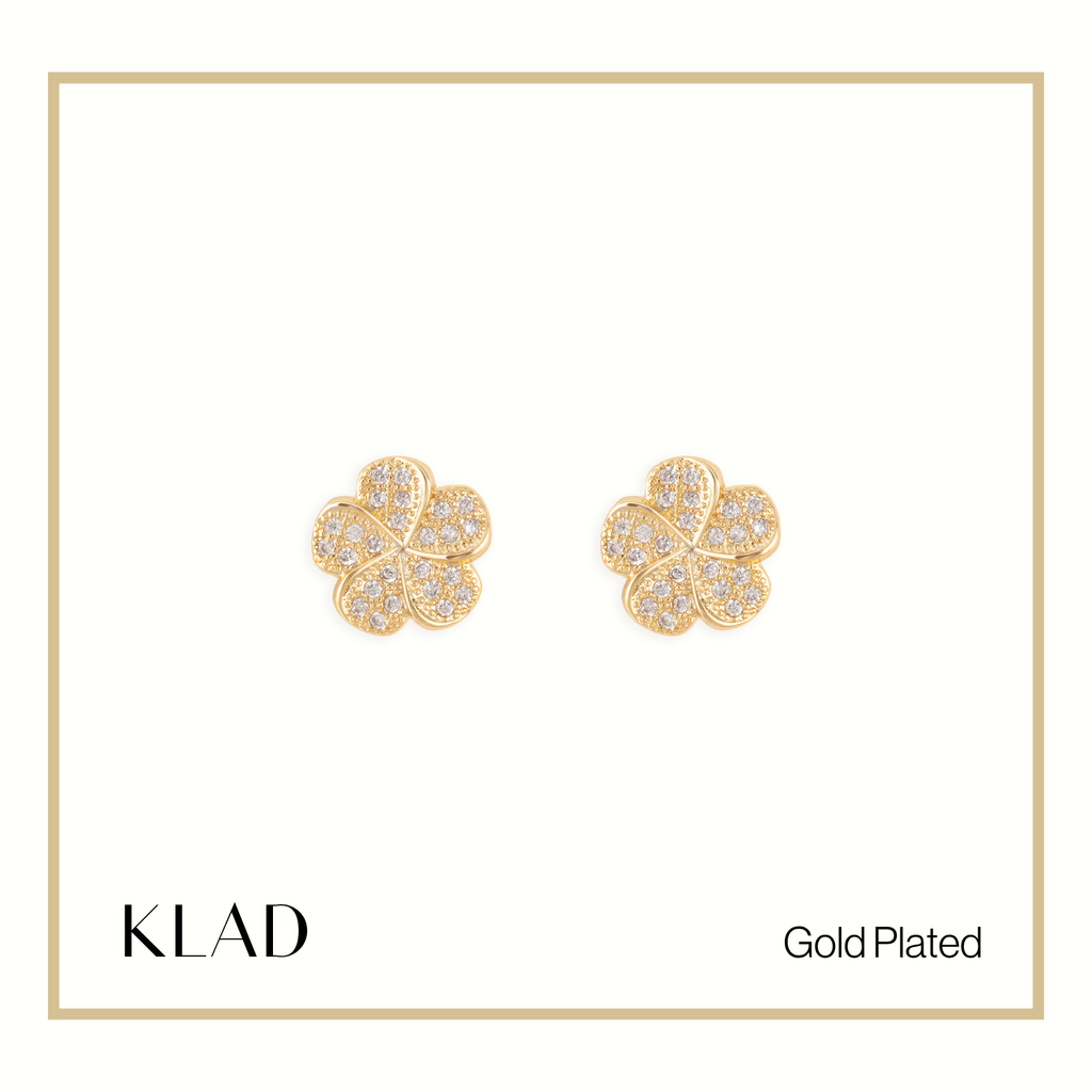 Meera Stud Earrings in Gold
