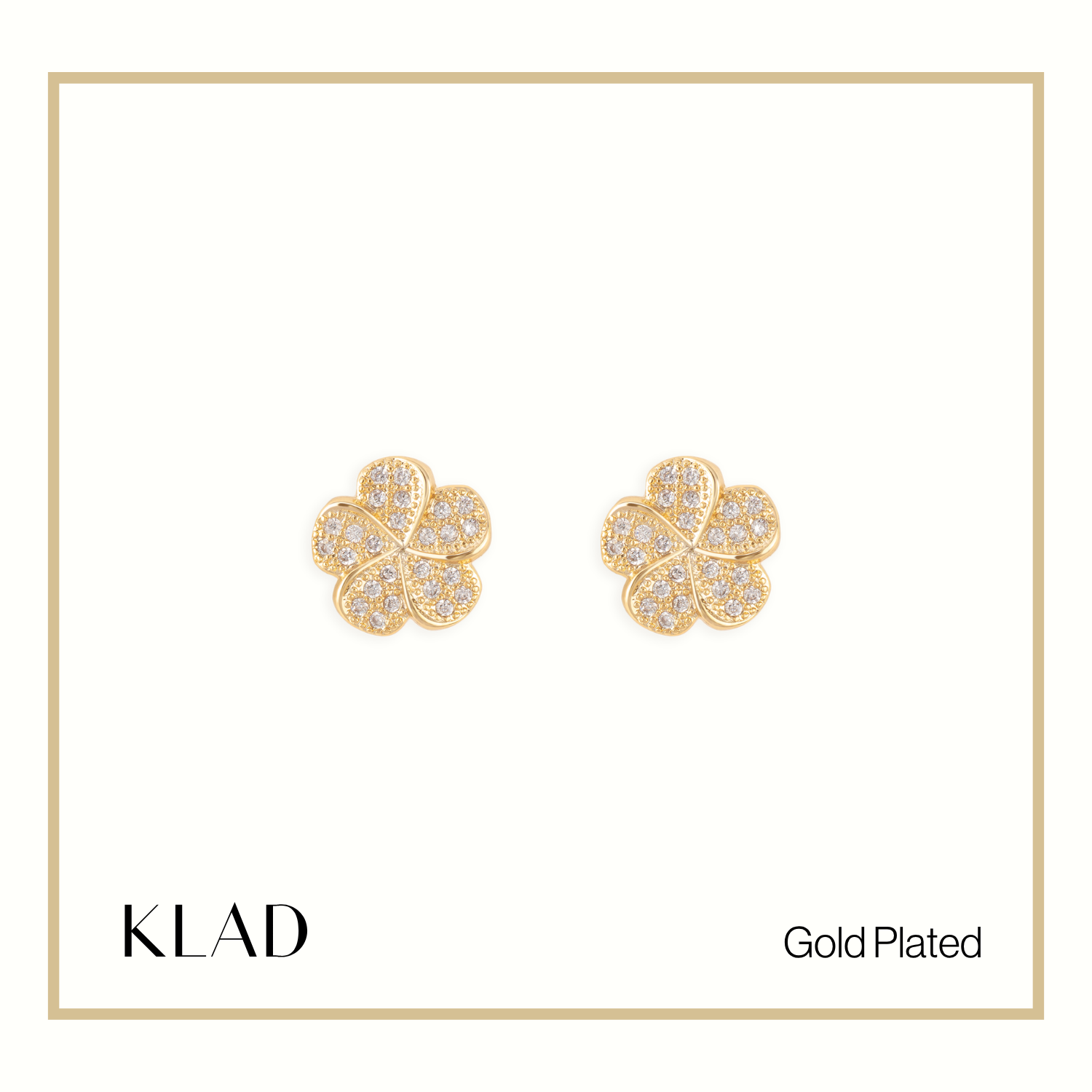 Meera Stud Earrings in Gold
