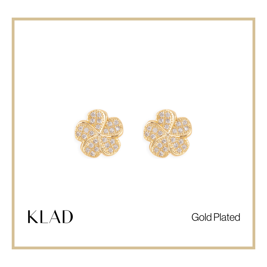 Meera Stud Earrings in Gold