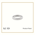 Xaviera Ring in Rhodium
