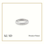 Xaviera Ring in Rhodium