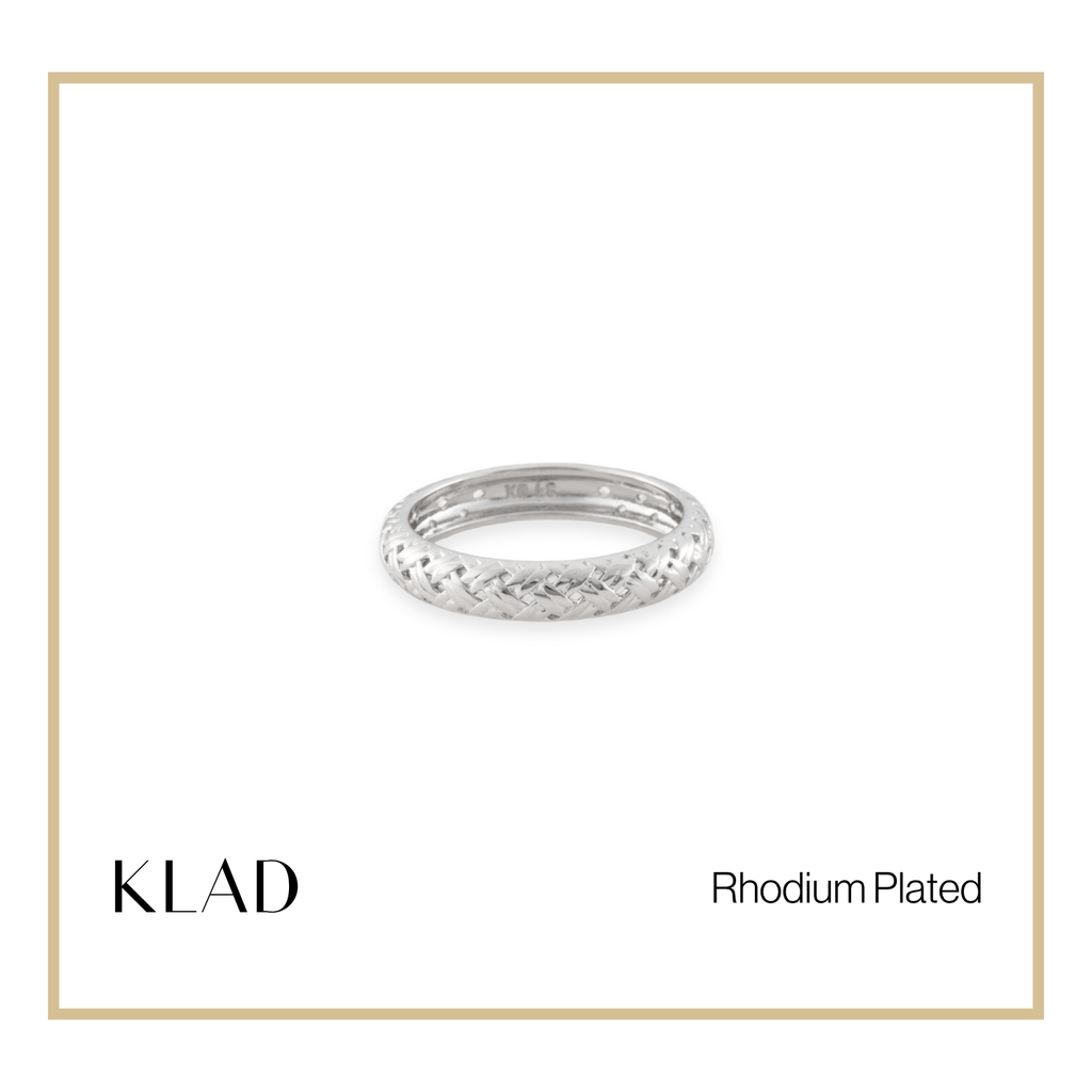 Xaviera Ring in Rhodium