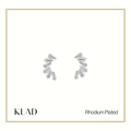 Milana Stud Earrings in Rhodium