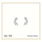 Milana Stud Earrings in Rhodium