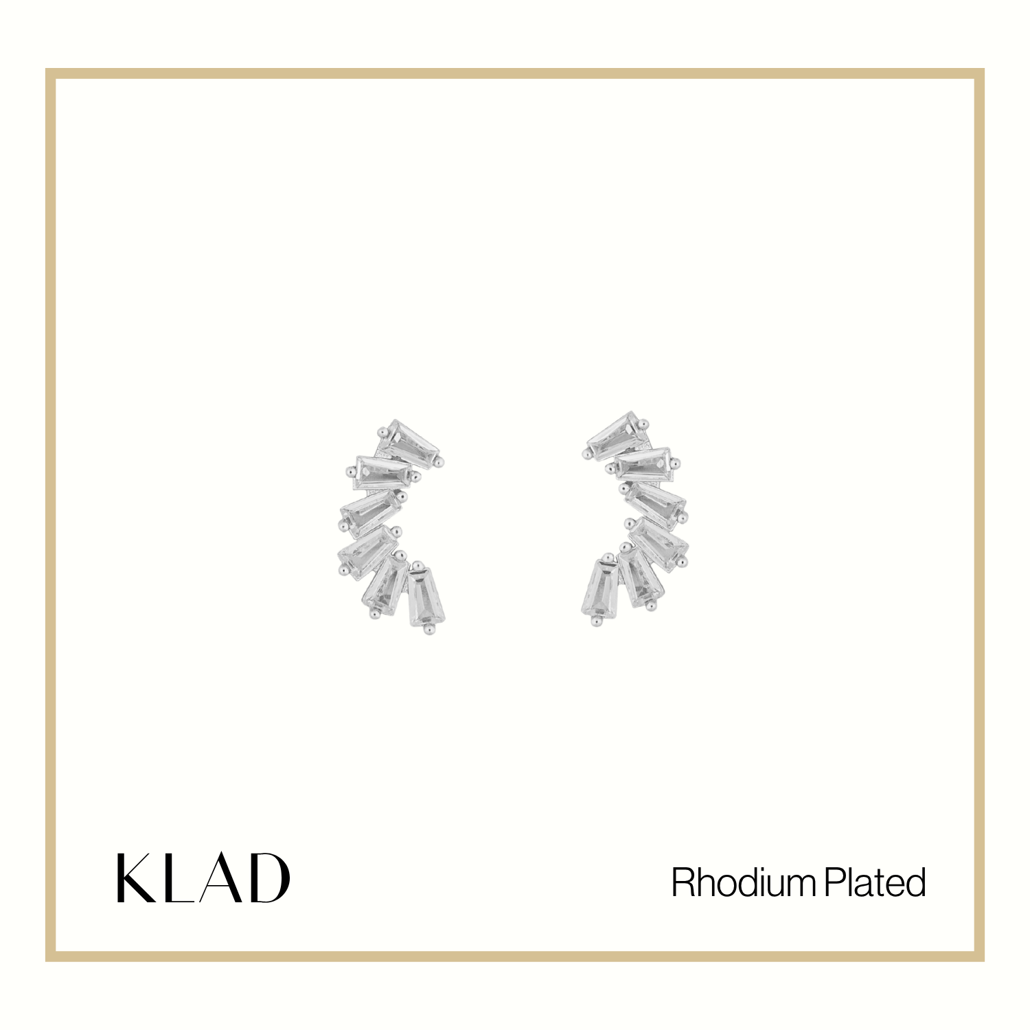 Milana Stud Earrings in Rhodium