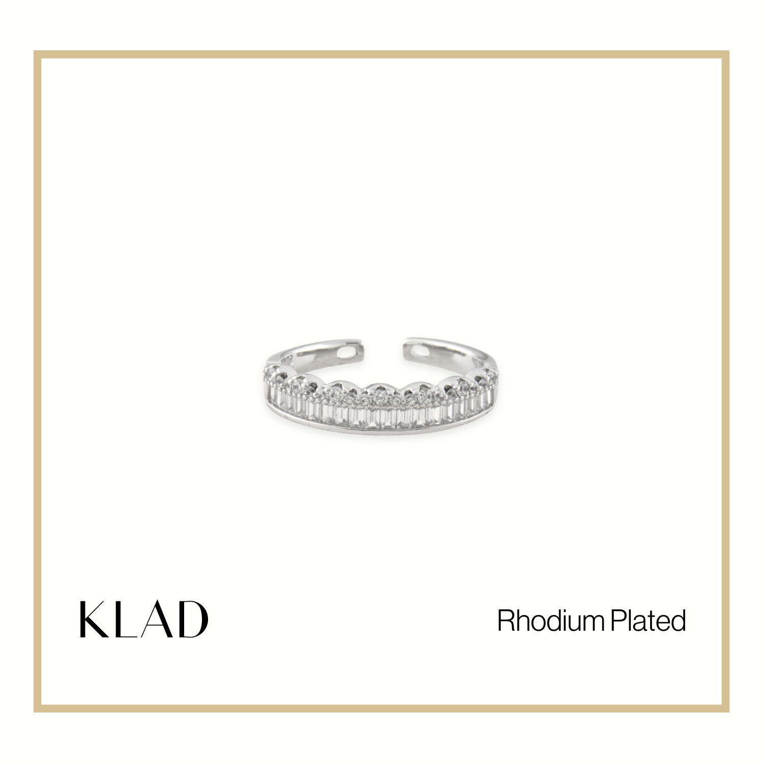 Palessa Adjustable Ring in Rhodium