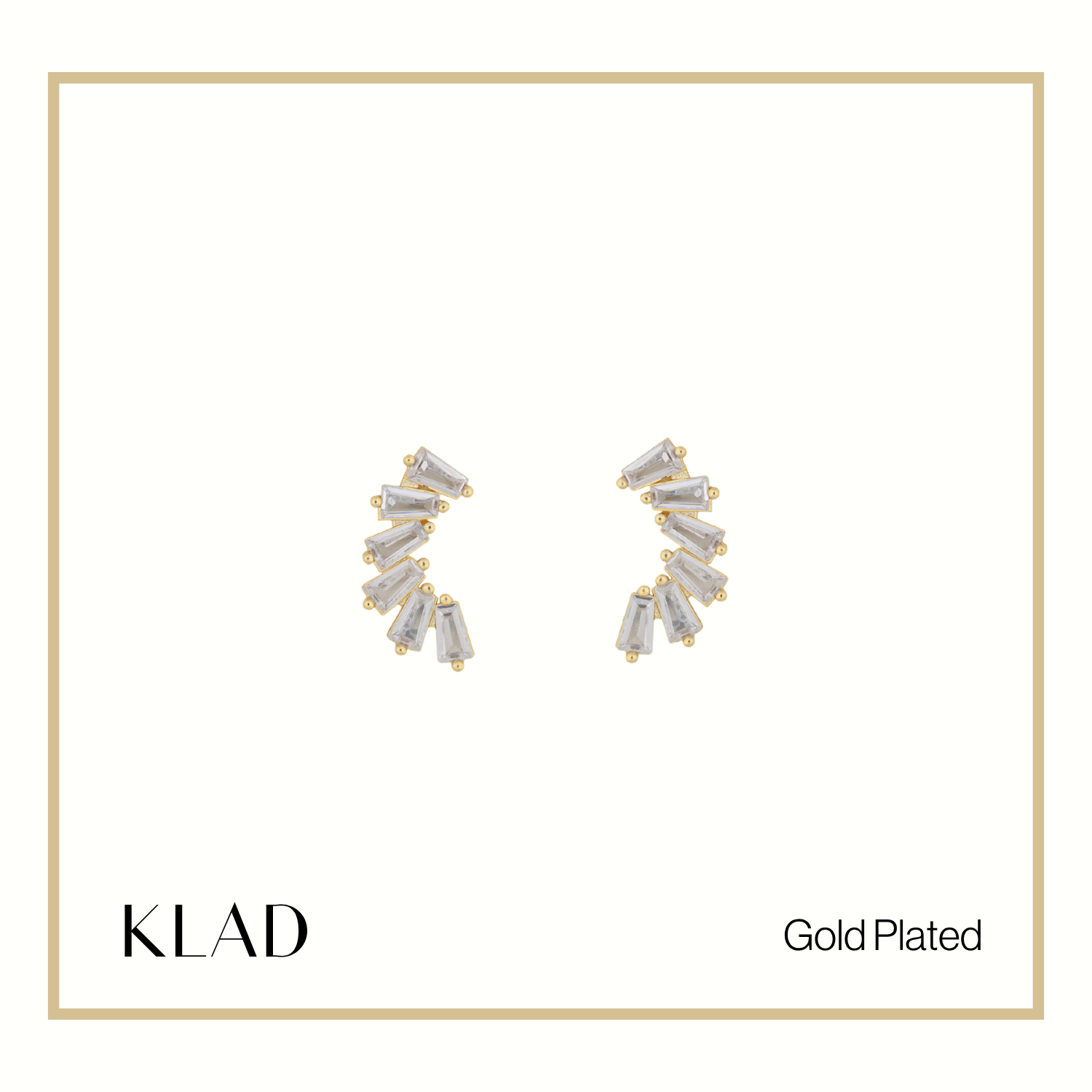 Milana Stud Earrings in Gold