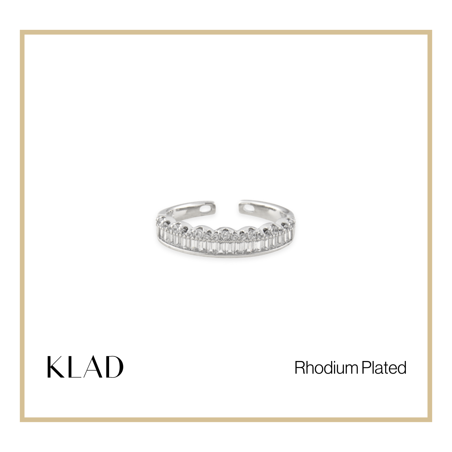 Palessa Adjustable Ring in Rhodium