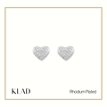 Marsha Stud Earrings in Rhodium