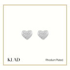 Marsha Stud Earrings in Rhodium