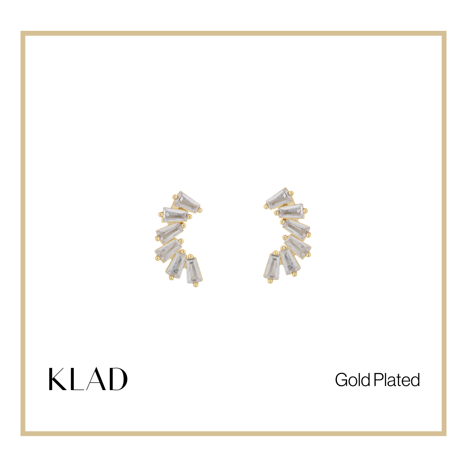 Milana Stud Earrings in Gold