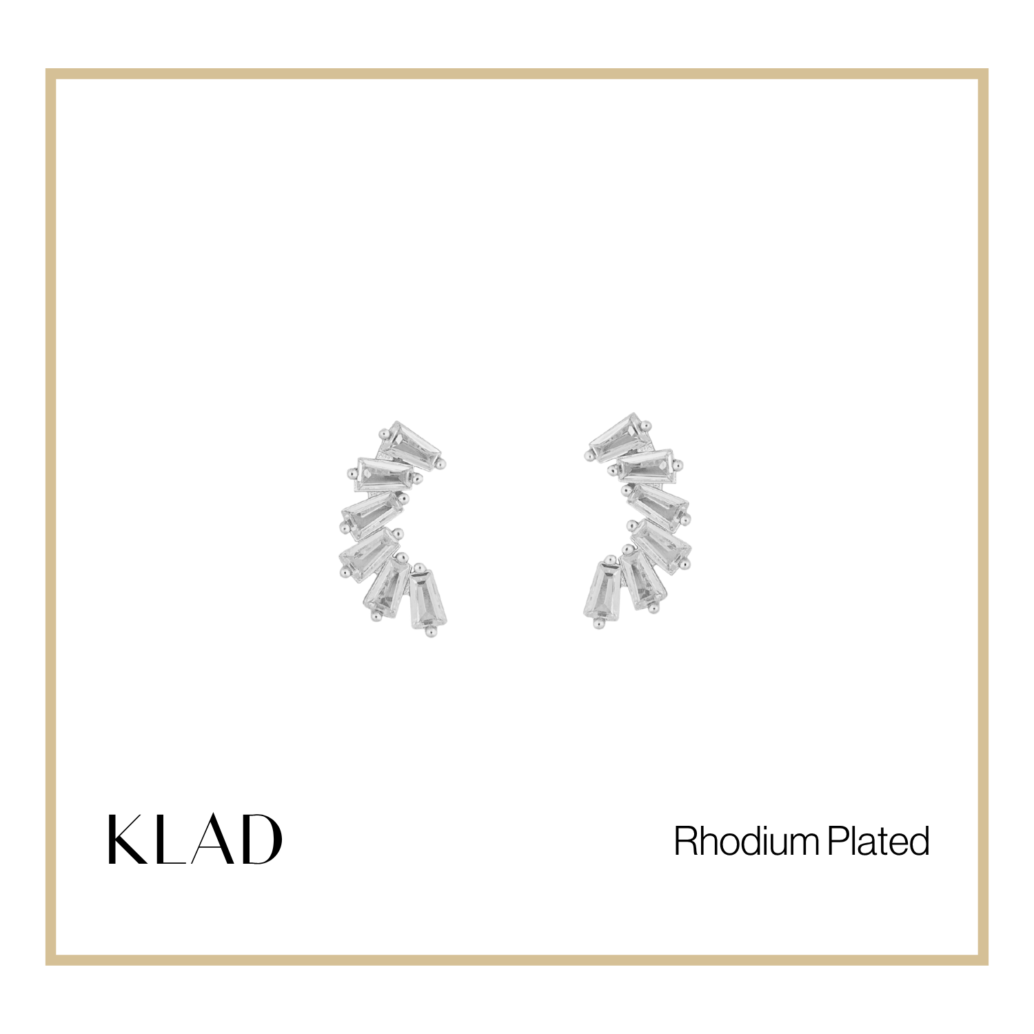 Milana Stud Earrings in Rhodium