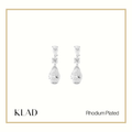 Rowena Dangling Earrings in Rhodium