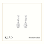 Rowena Dangling Earrings in Rhodium