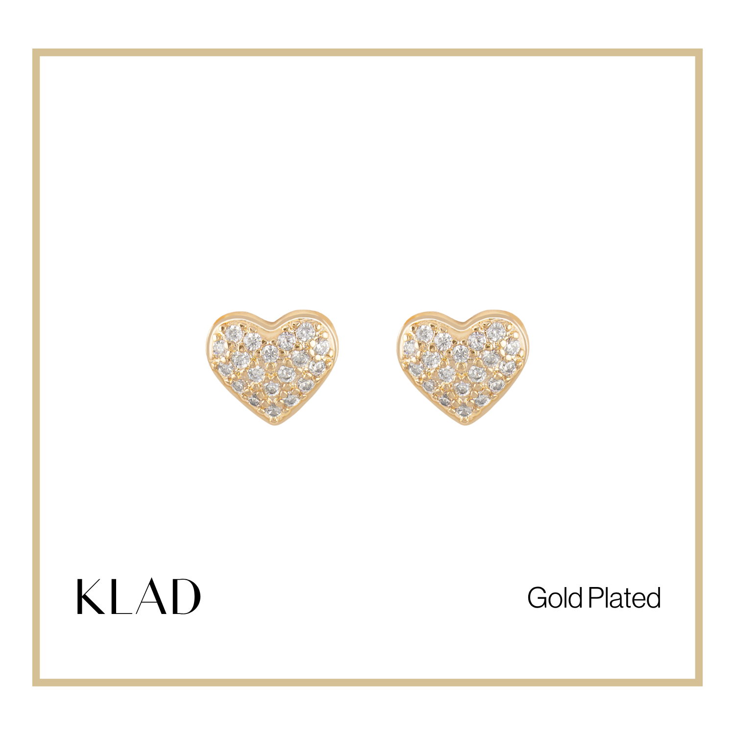 Marsha Stud Earrings in Gold