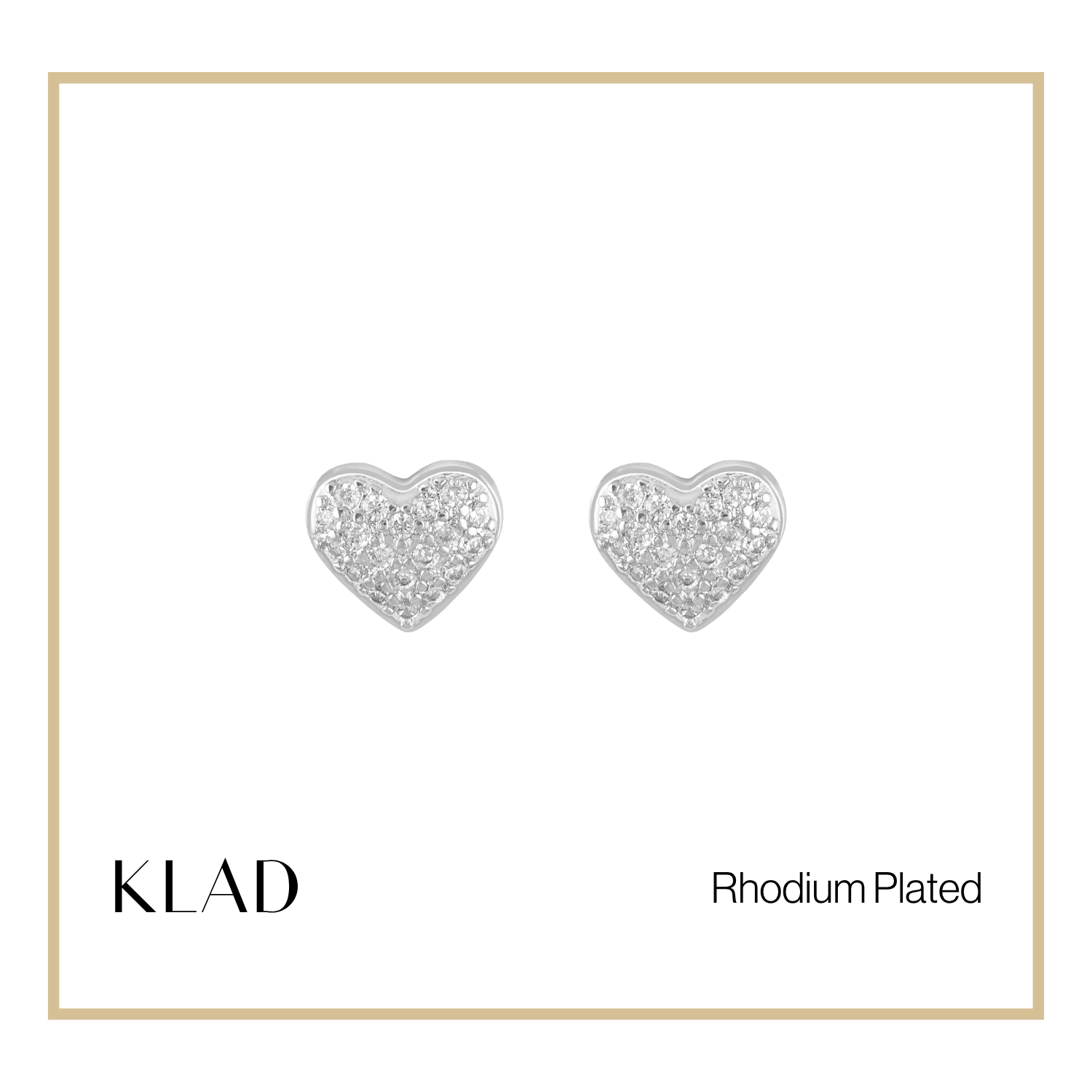 Marsha Stud Earrings in Rhodium
