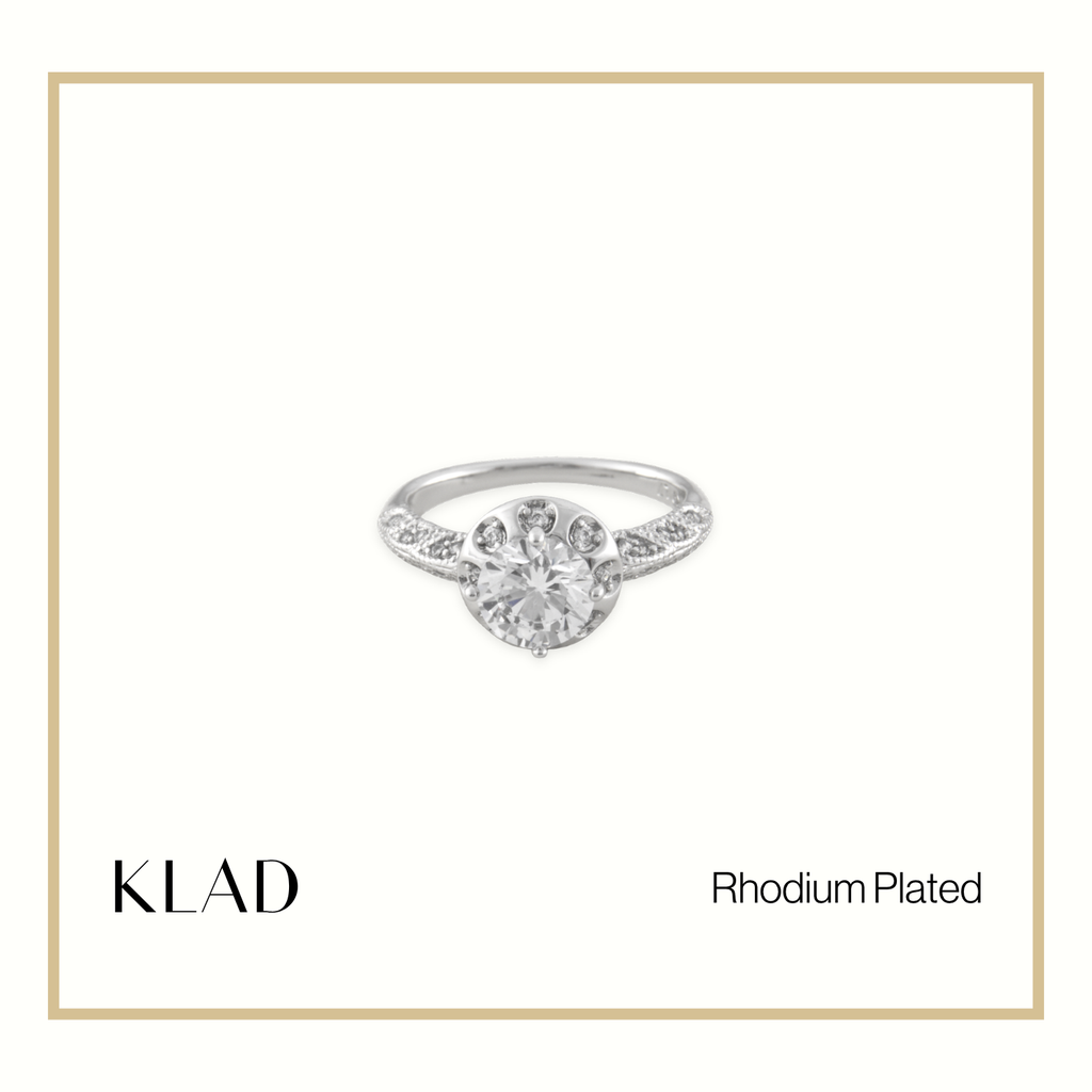 Xamira Ring in Rhodium