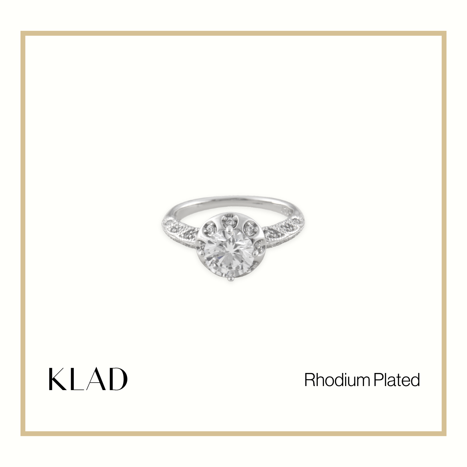 Xamira Ring in Rhodium
