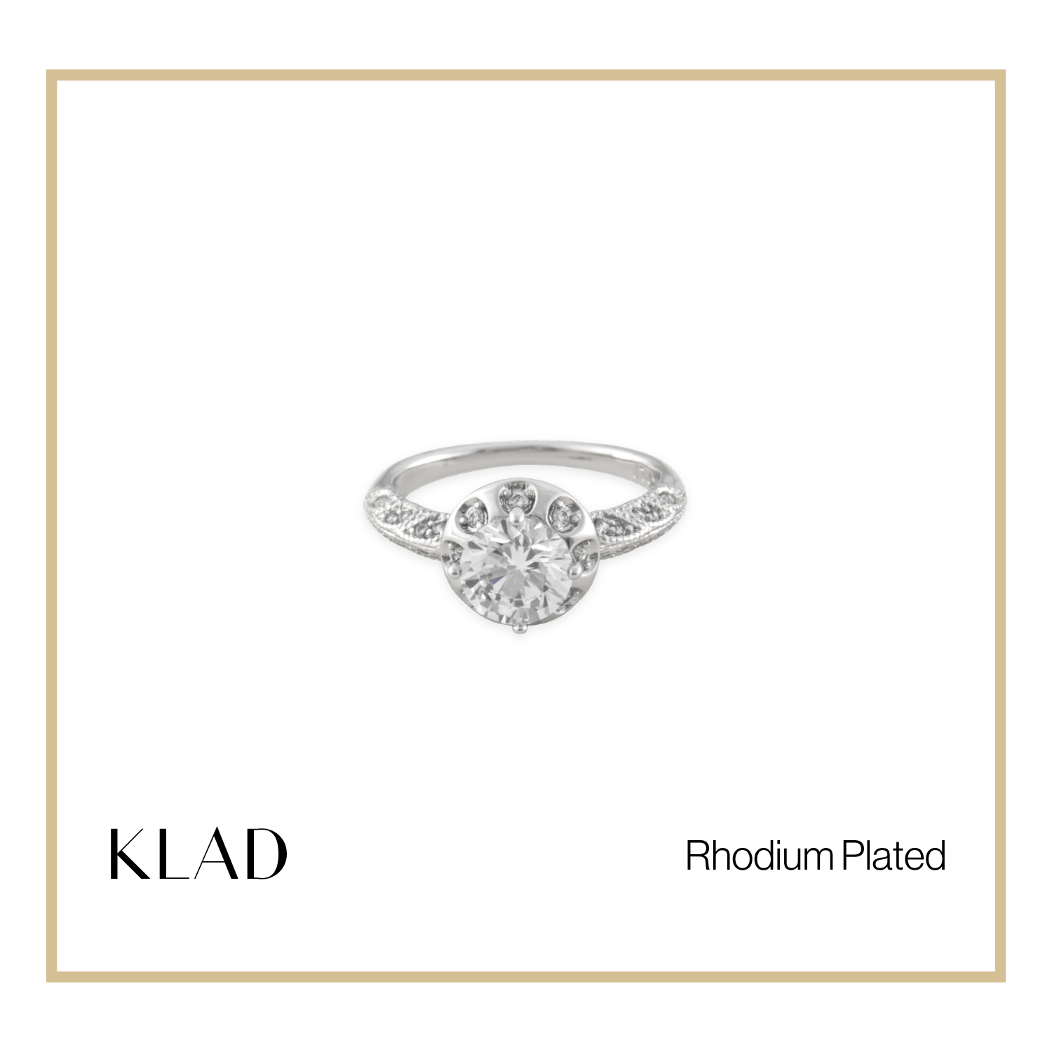 Xamira Ring in Rhodium