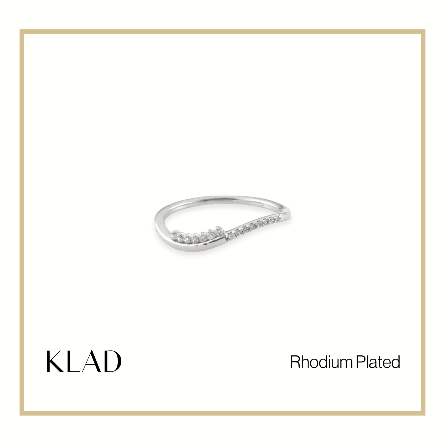 Primira Ring in Rhodium
