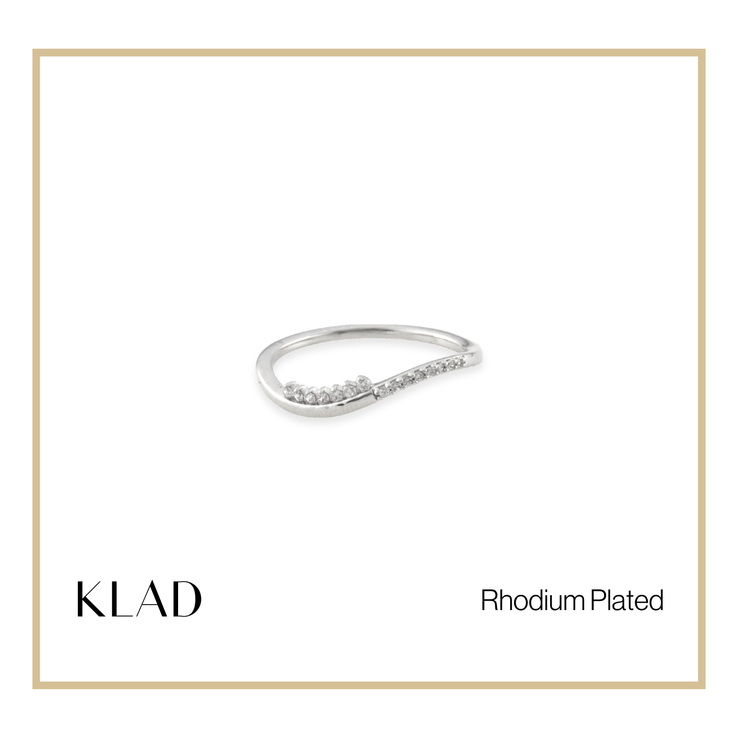 Primira Ring in Rhodium