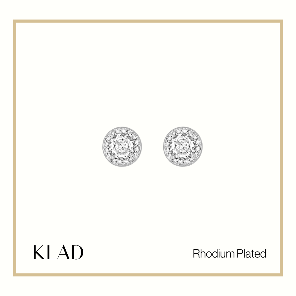 Marissa Stud Earrings in Rhodium