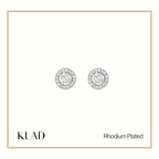 Marissa Stud Earrings in Rhodium