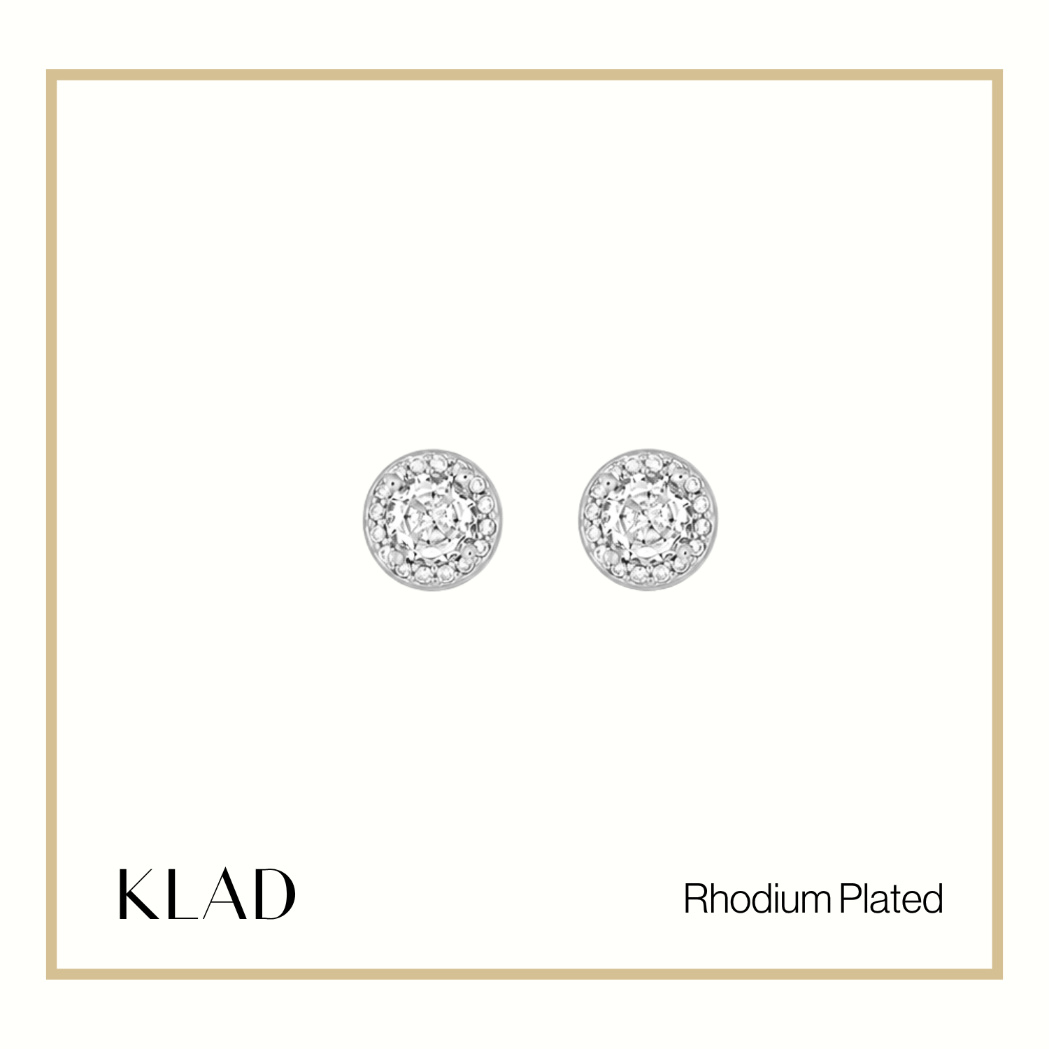 Marissa Stud Earrings in Rhodium