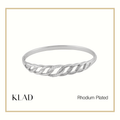 Tansy Bangle in Rhodium