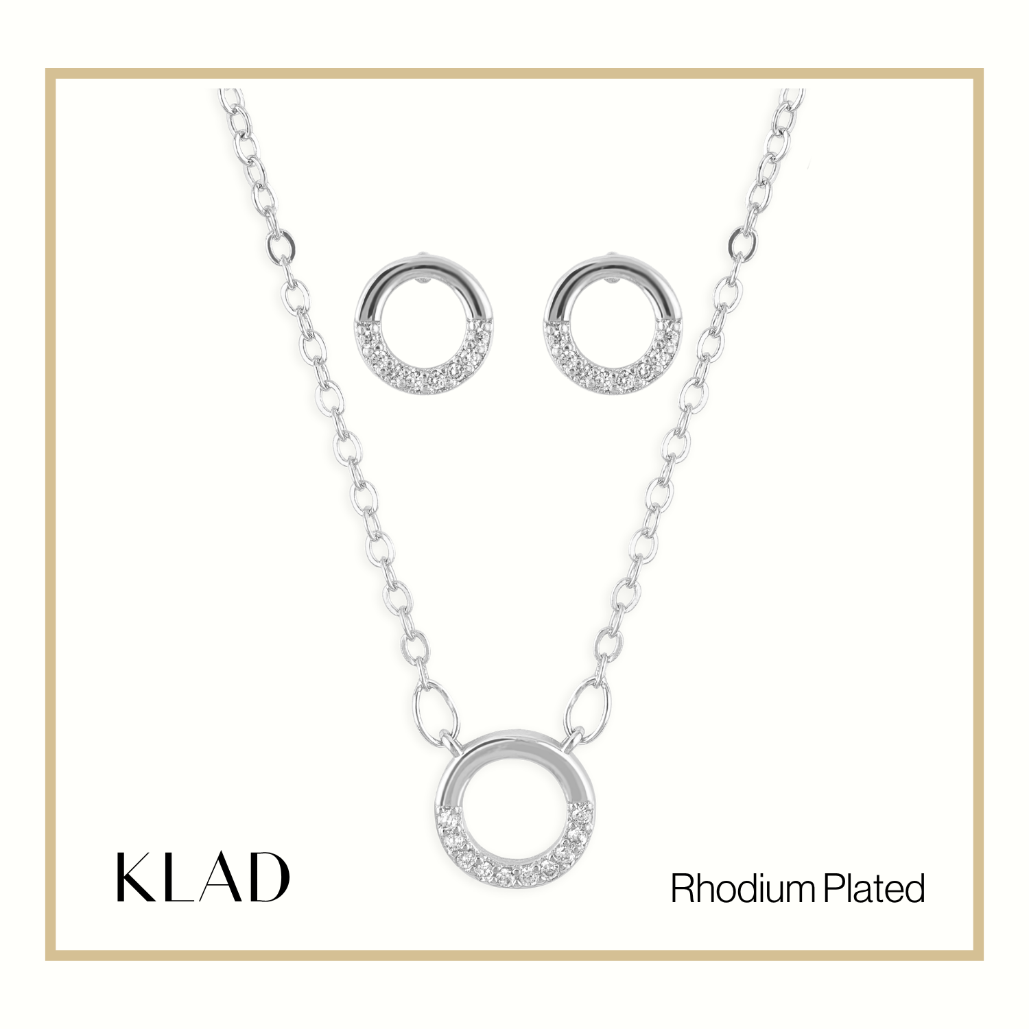 Mila Jewelry Set in Rhodium