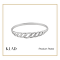 Tansy Bangle in Rhodium