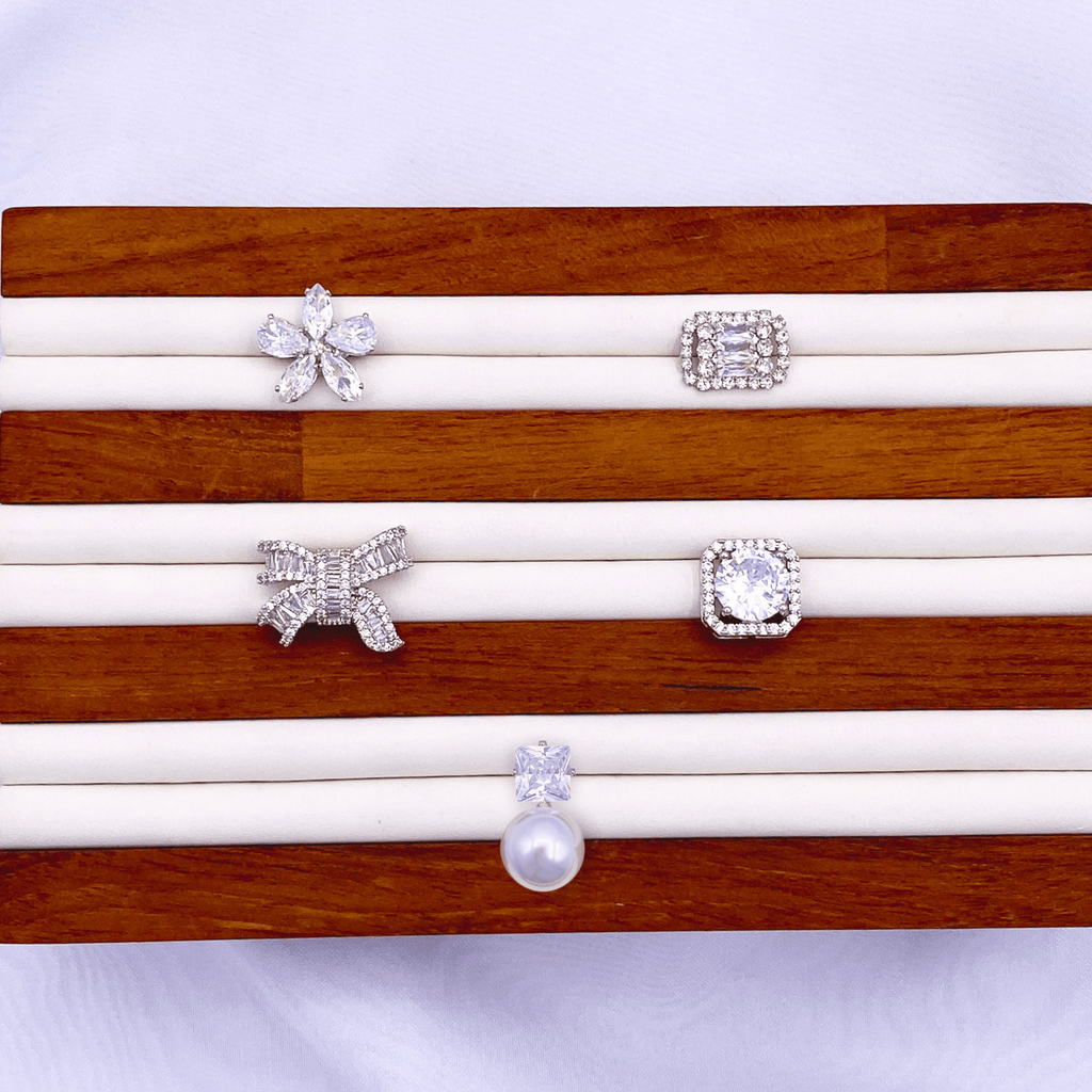 Blythe, Briony, Bianca, Brisa & Blaire Small Brooch in Rhodium