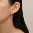 Cyralis Dangling Earrings in Rose Gold