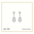 Emberly Dangling Earrings in Rhodium