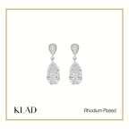 Emberly Dangling Earrings in Rhodium